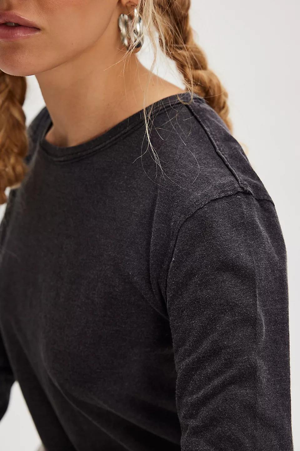 Free People Nova Tee L/S- Black