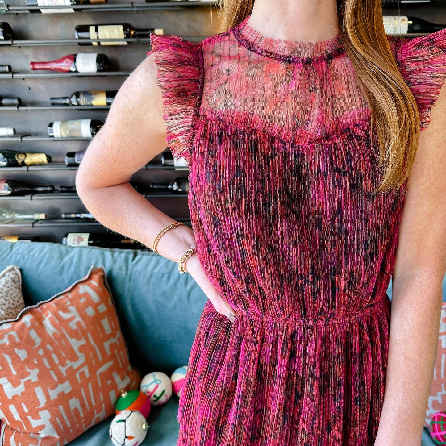 Sabina Dress- Dark Fuchsia