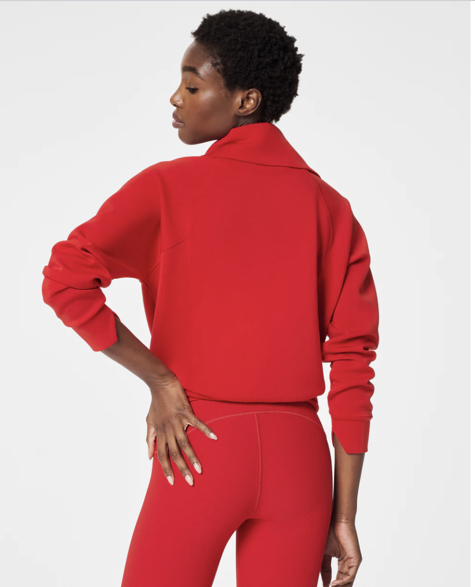 SPANX AirEssentials Half Zip- Red