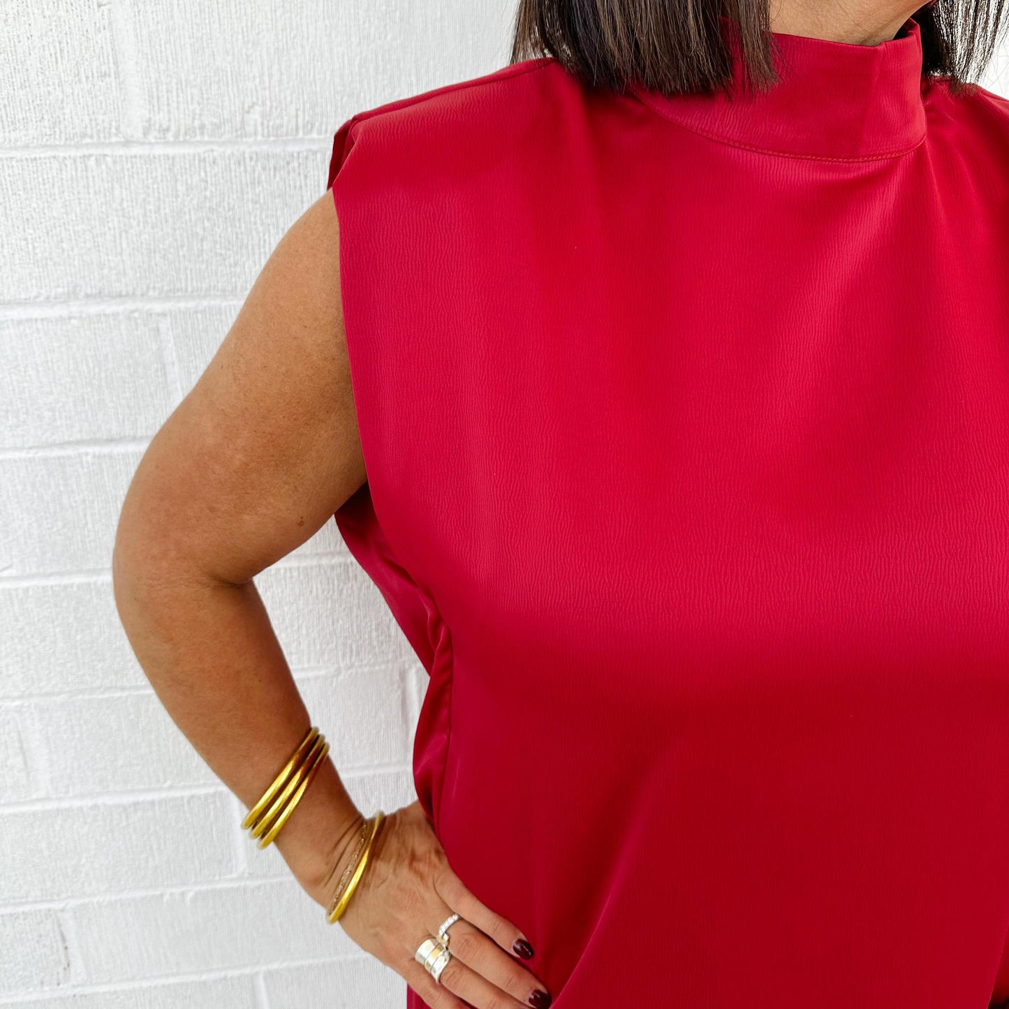 Red Column Dress