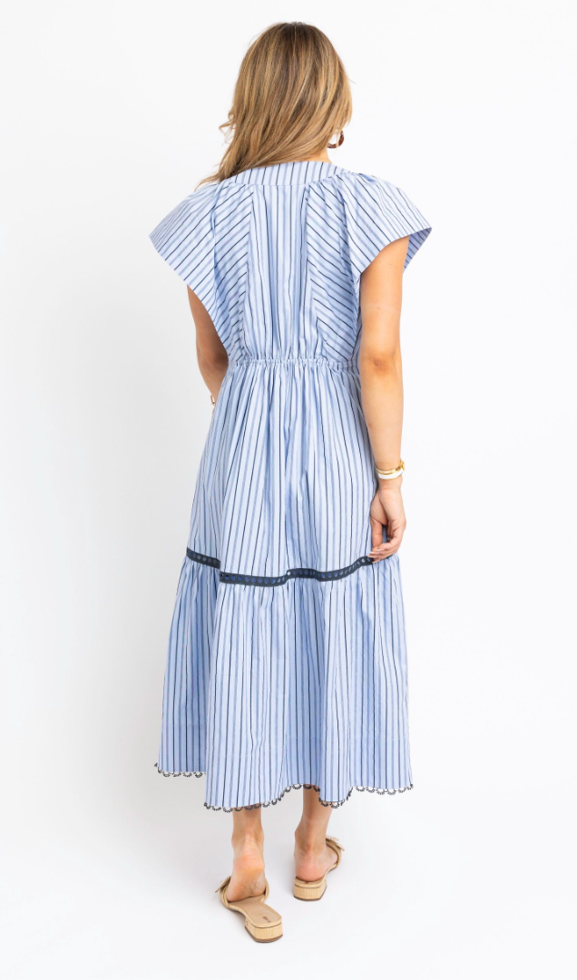 Striped Button Maxi Dress