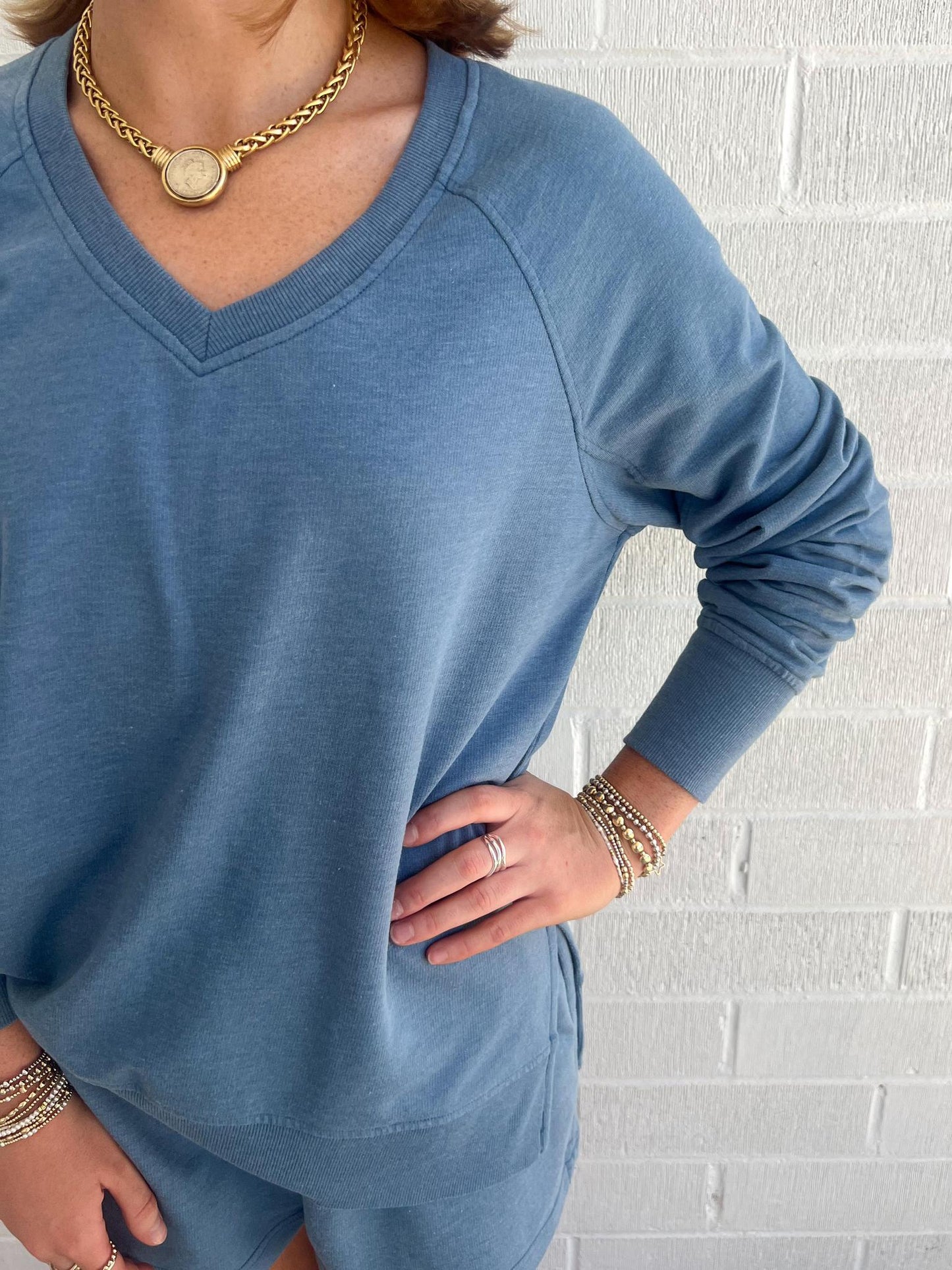 Z Supply Weekender V-Neck- Boathouse