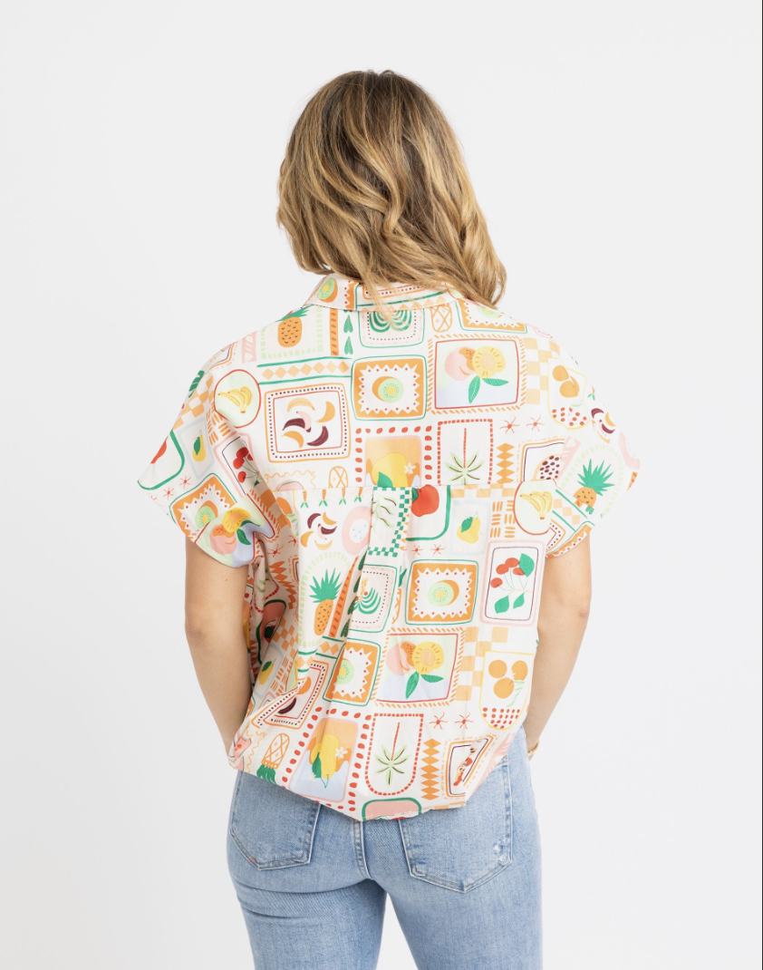 Fruit Basket Poplin Top