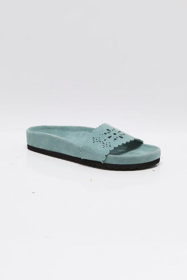 Shore Cut Out Sandal-Aqua