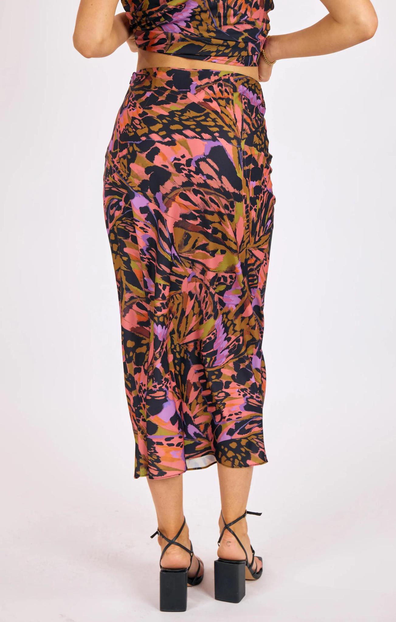 Butterfly Kiss Midi Skirt