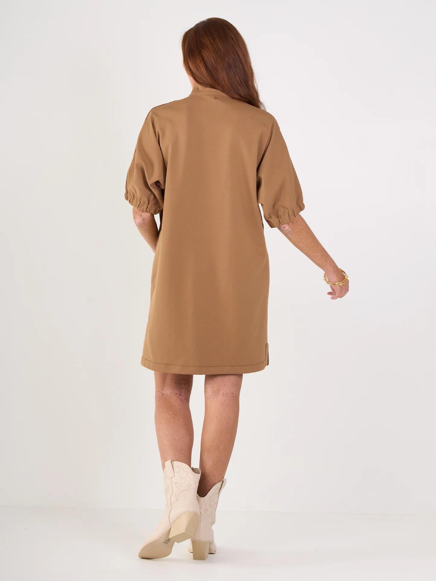 Emily McCarthy Poppy Dress- Luggage Ponte