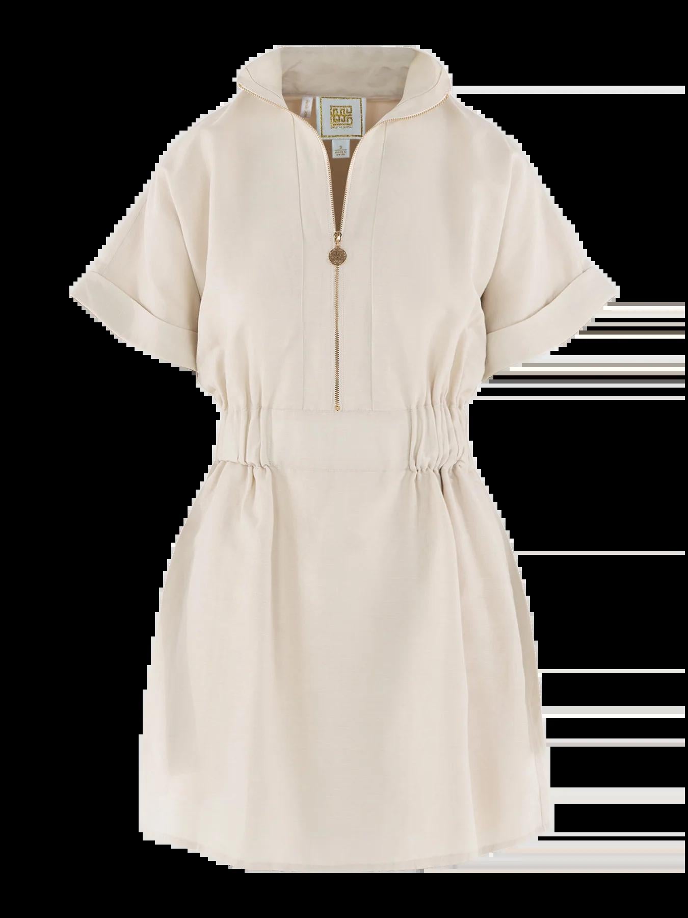 Emily McCarthy Pullover Dress- Sandshell Linen