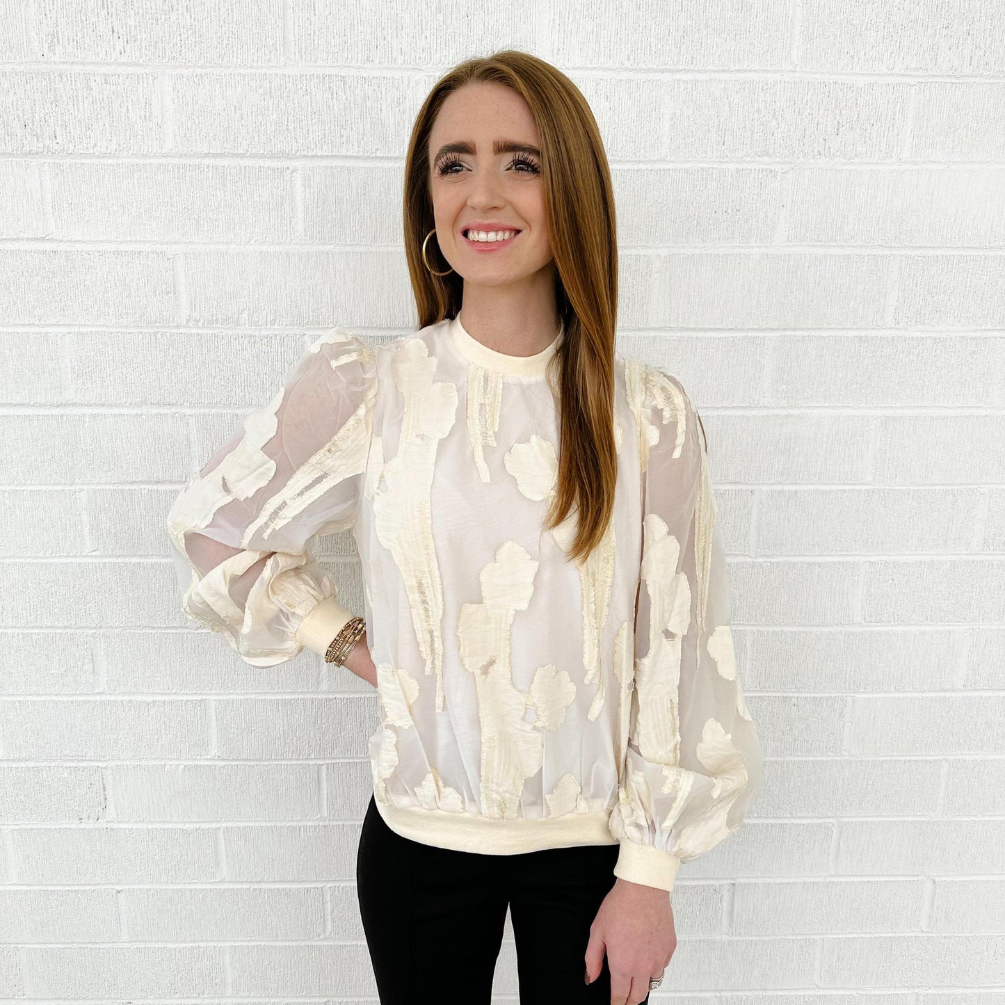 Satin Burnout Top