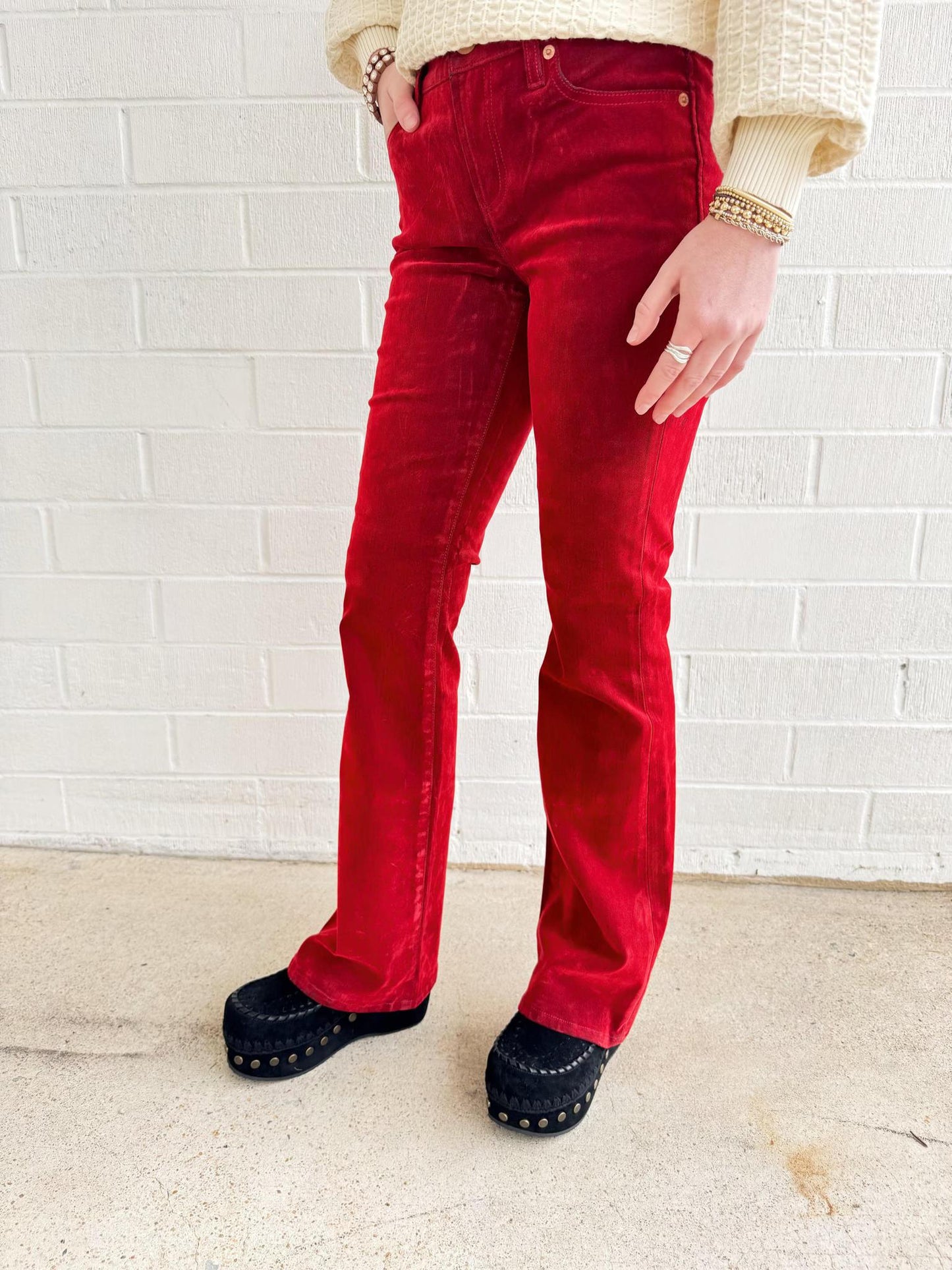 Dear John Jaxtyn Denim- Cherry Red