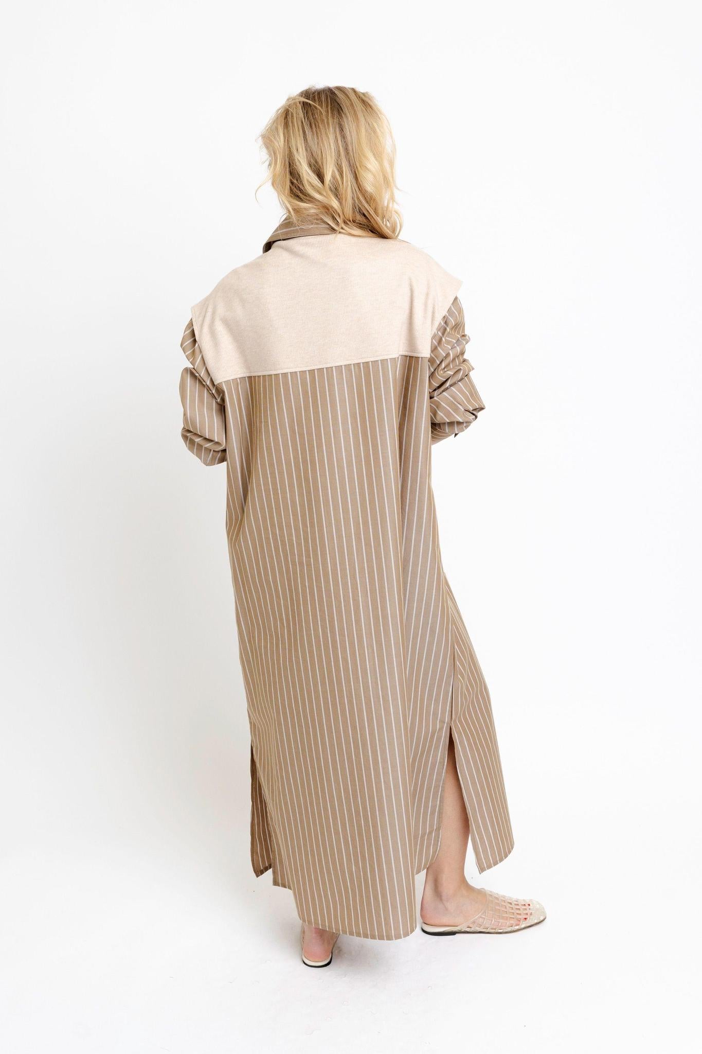 Maxi Shirt Dress w/ Sweater