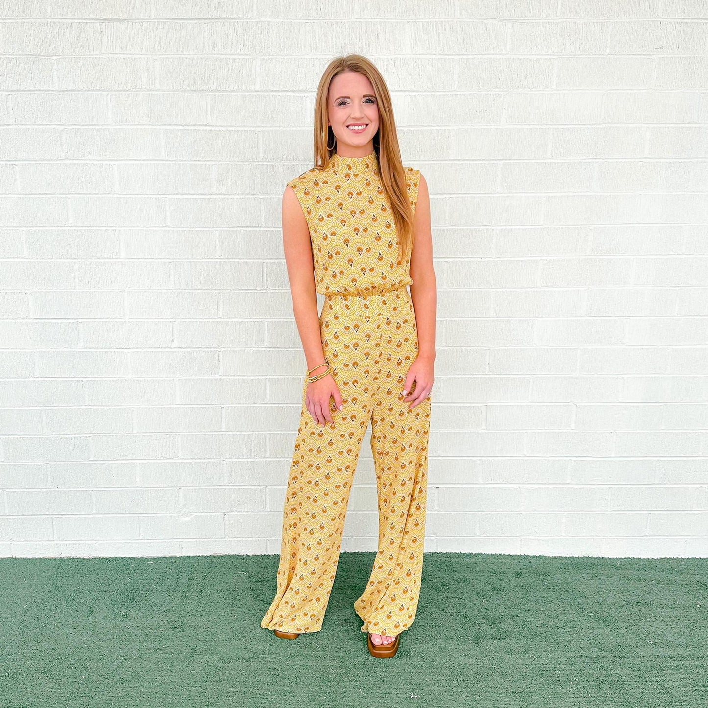 Scallop Pattern Jumpsuit