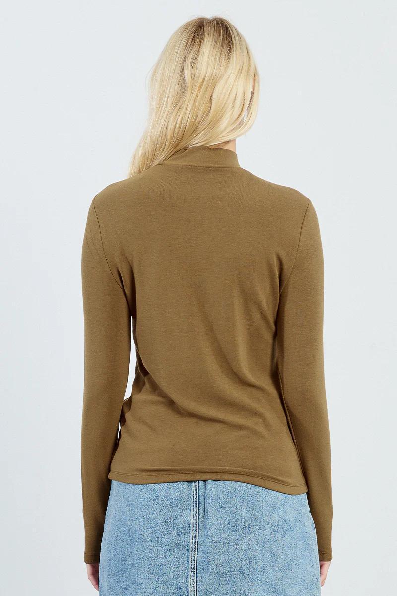 Mock Layer Top- Olive