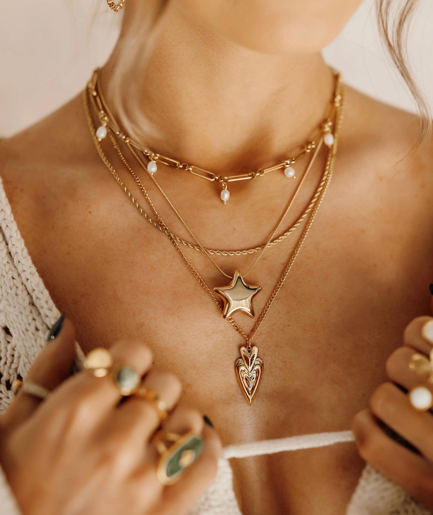 Kristalize Blaise Gold Necklace