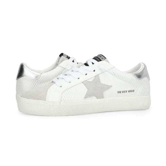 Flair White Snake/Washed Silver Sneakers