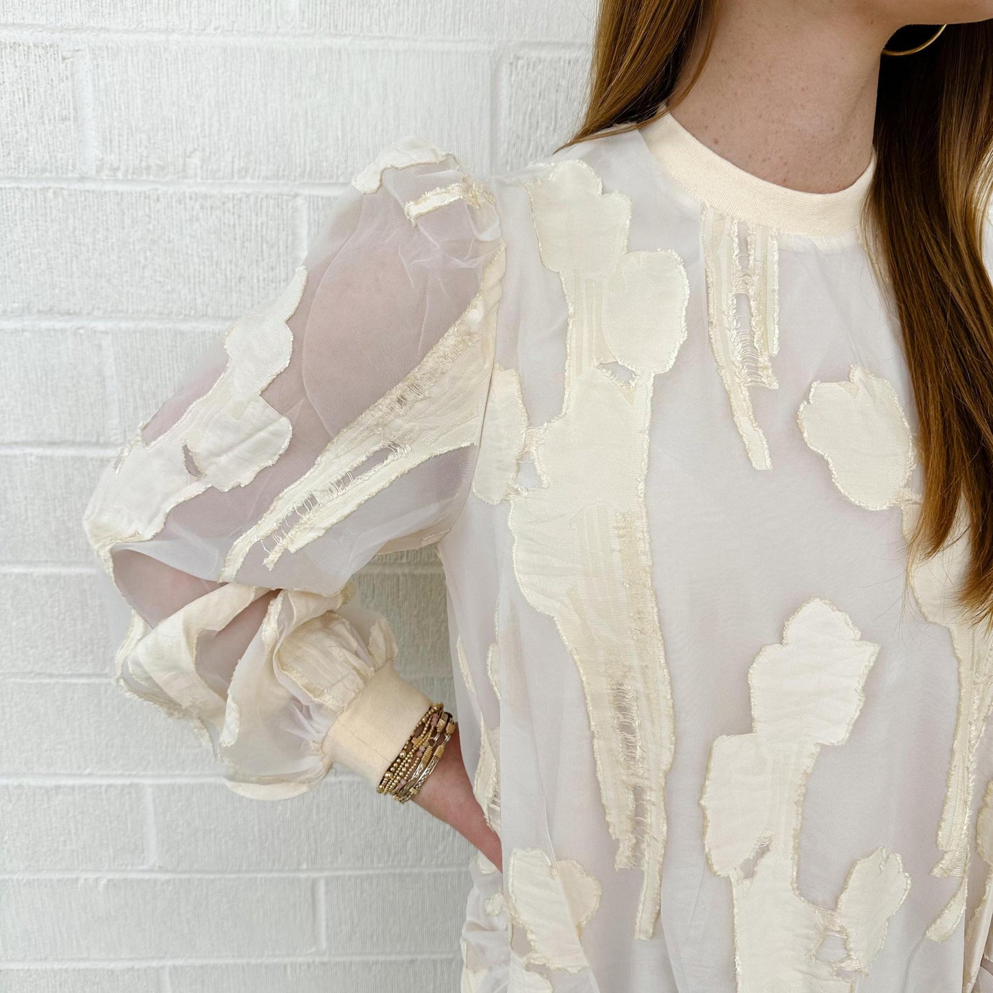Satin Burnout Top