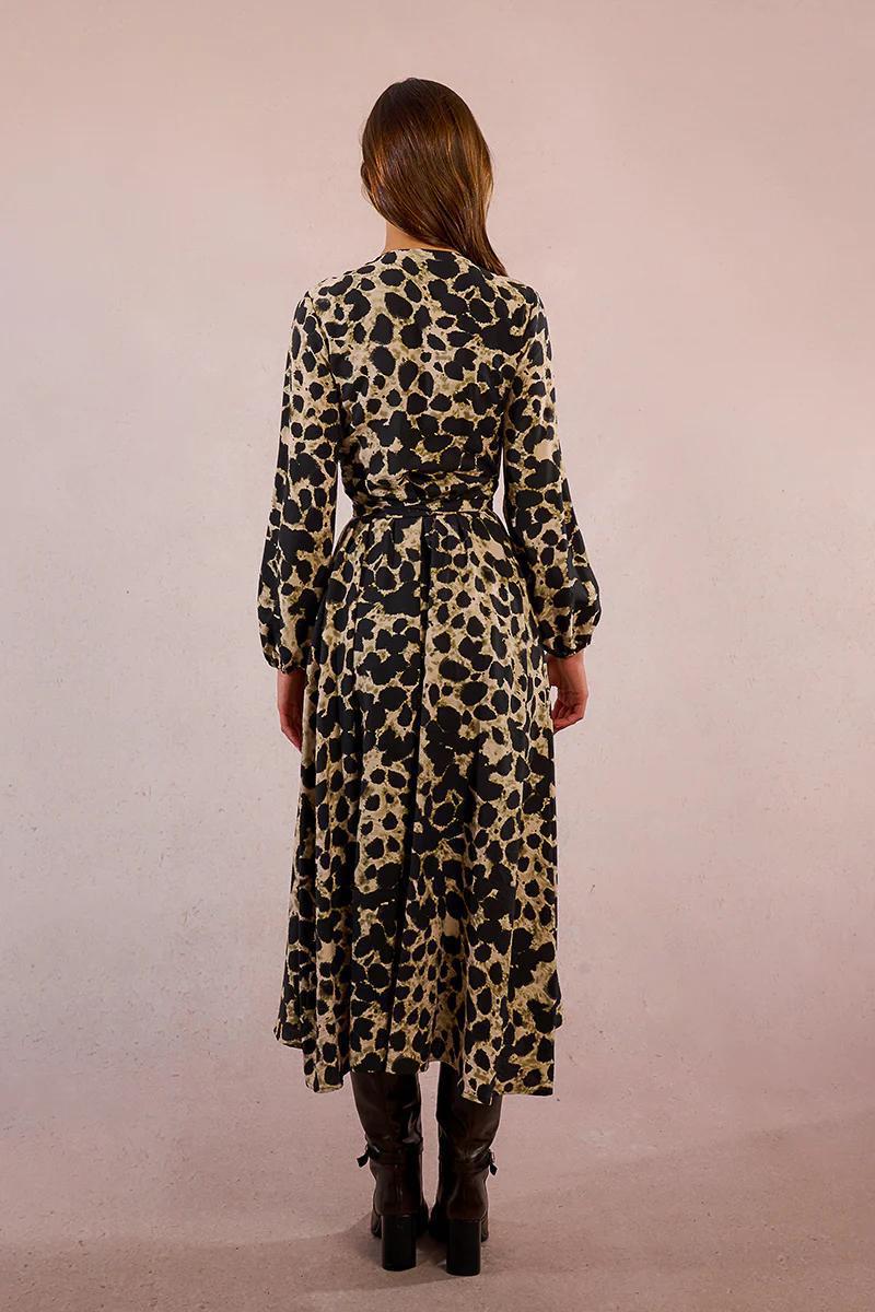 Animal Wrap Dress