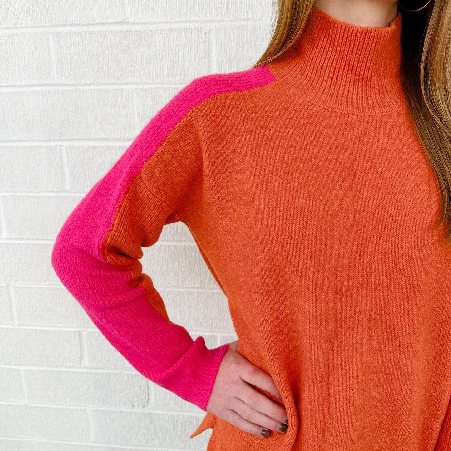 Colorblock Sleeve Sweater