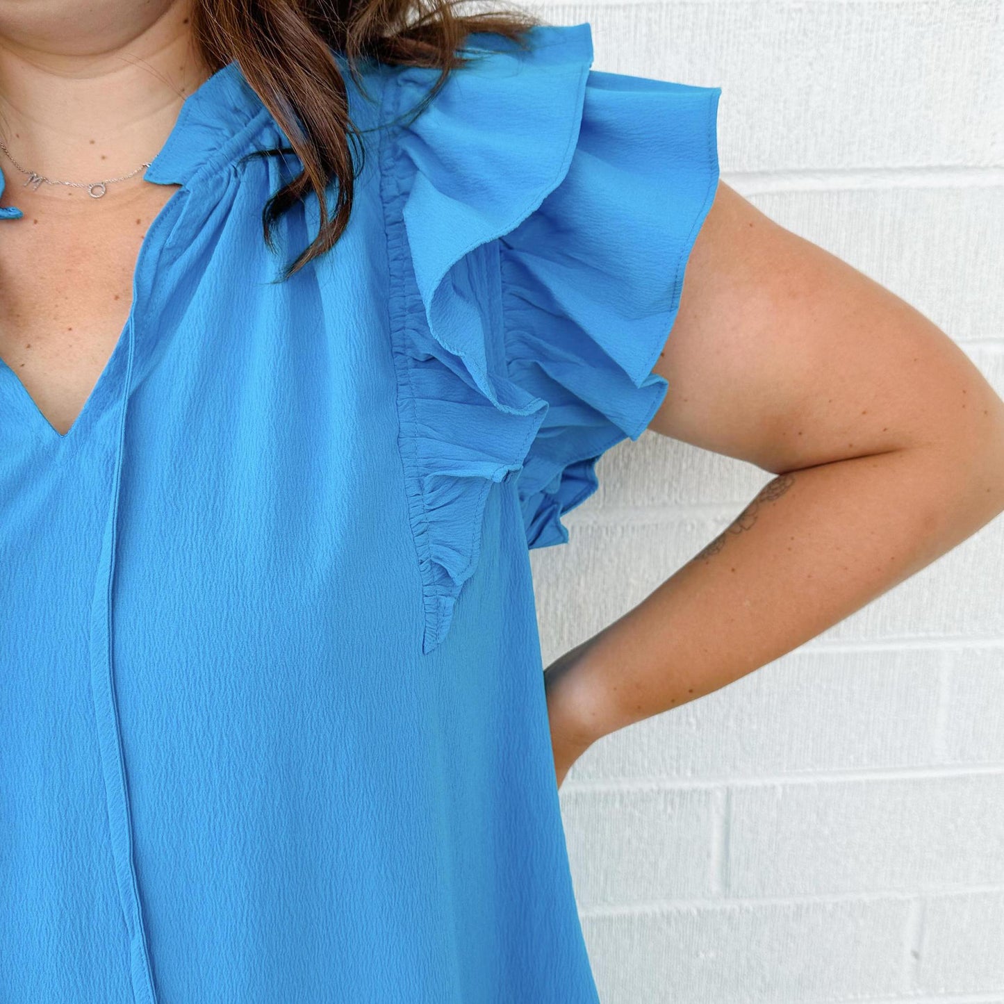 Drop Waist Ruffle Dress
