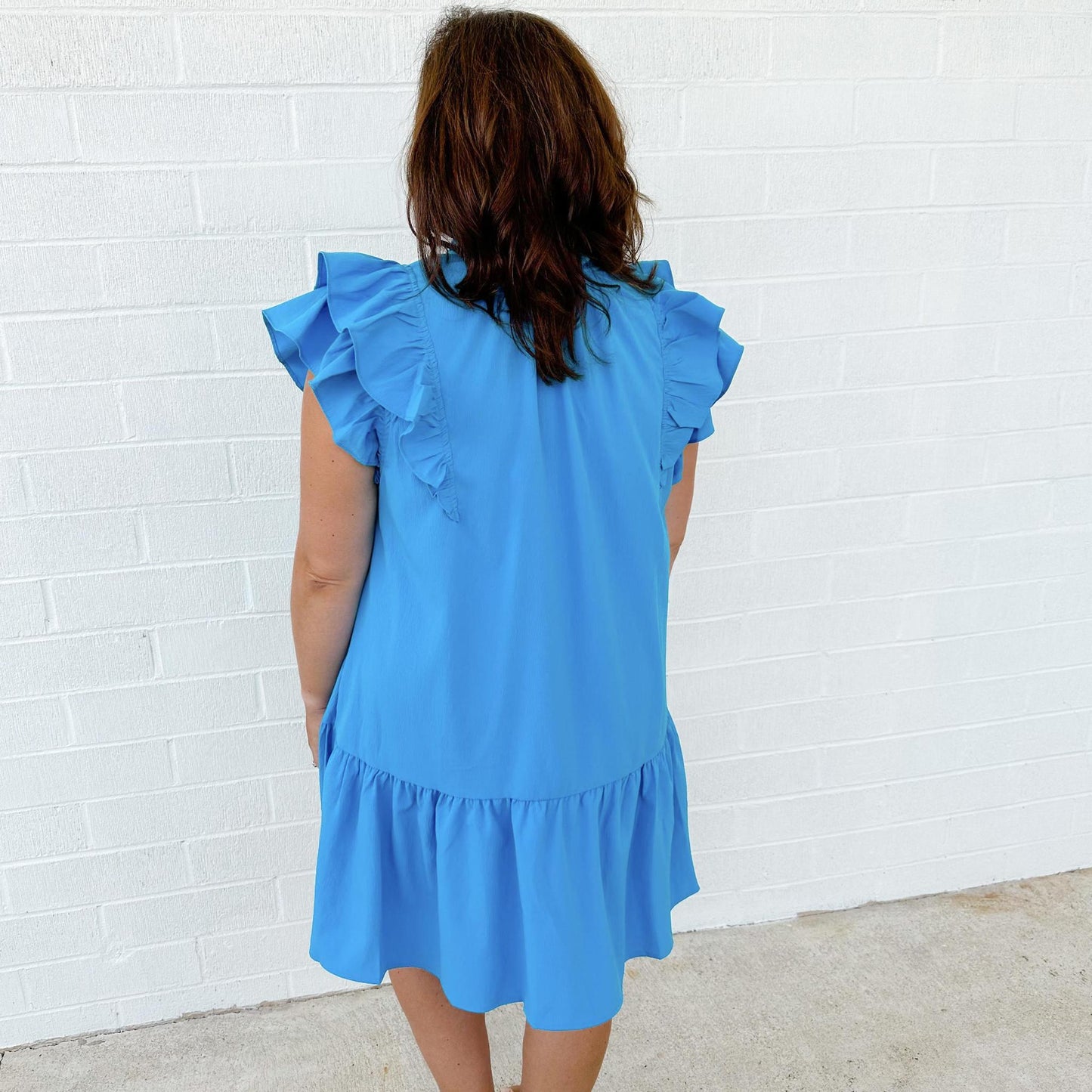Drop Waist Ruffle Dress