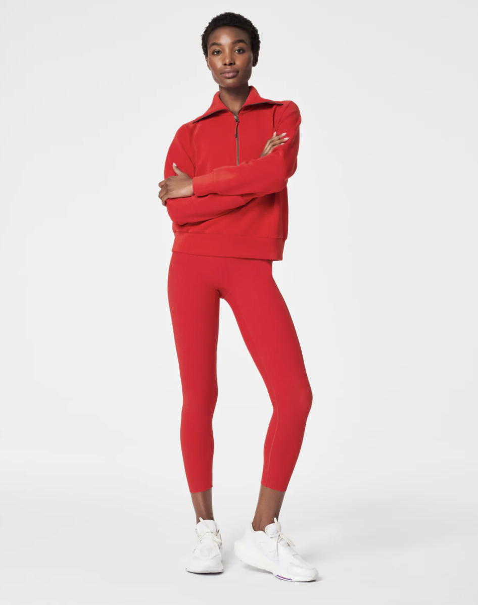 SPANX AirEssentials Half Zip- Red