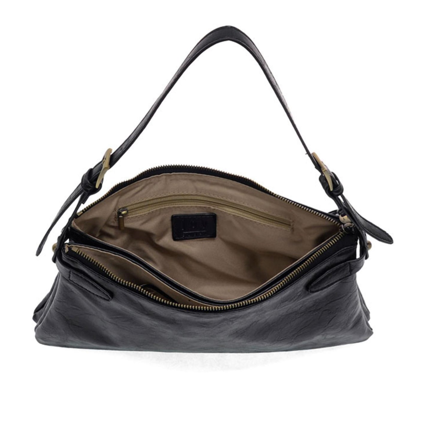 Trapeze Shoulder Bag- Black
