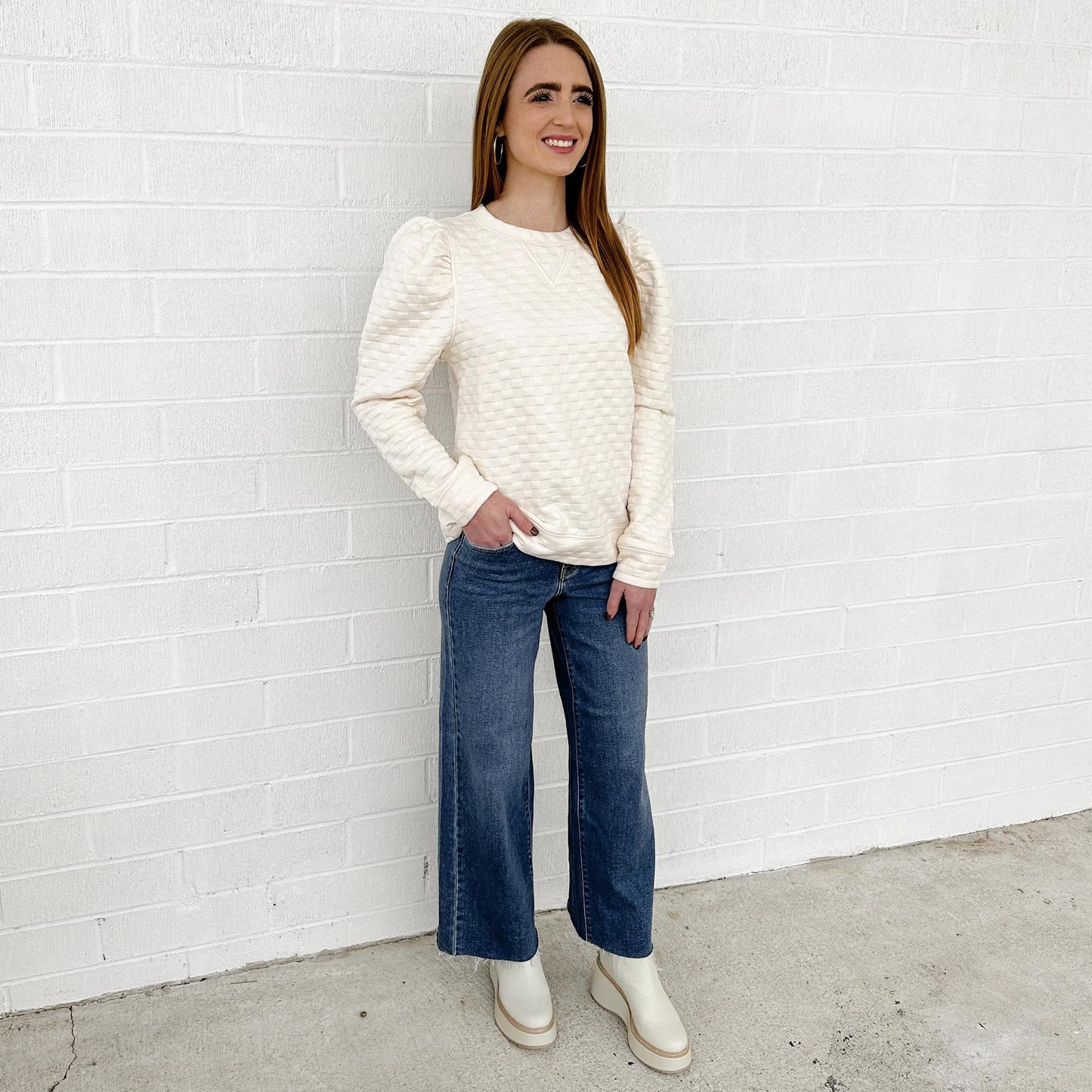 Nori Wide Leg Crop Denim