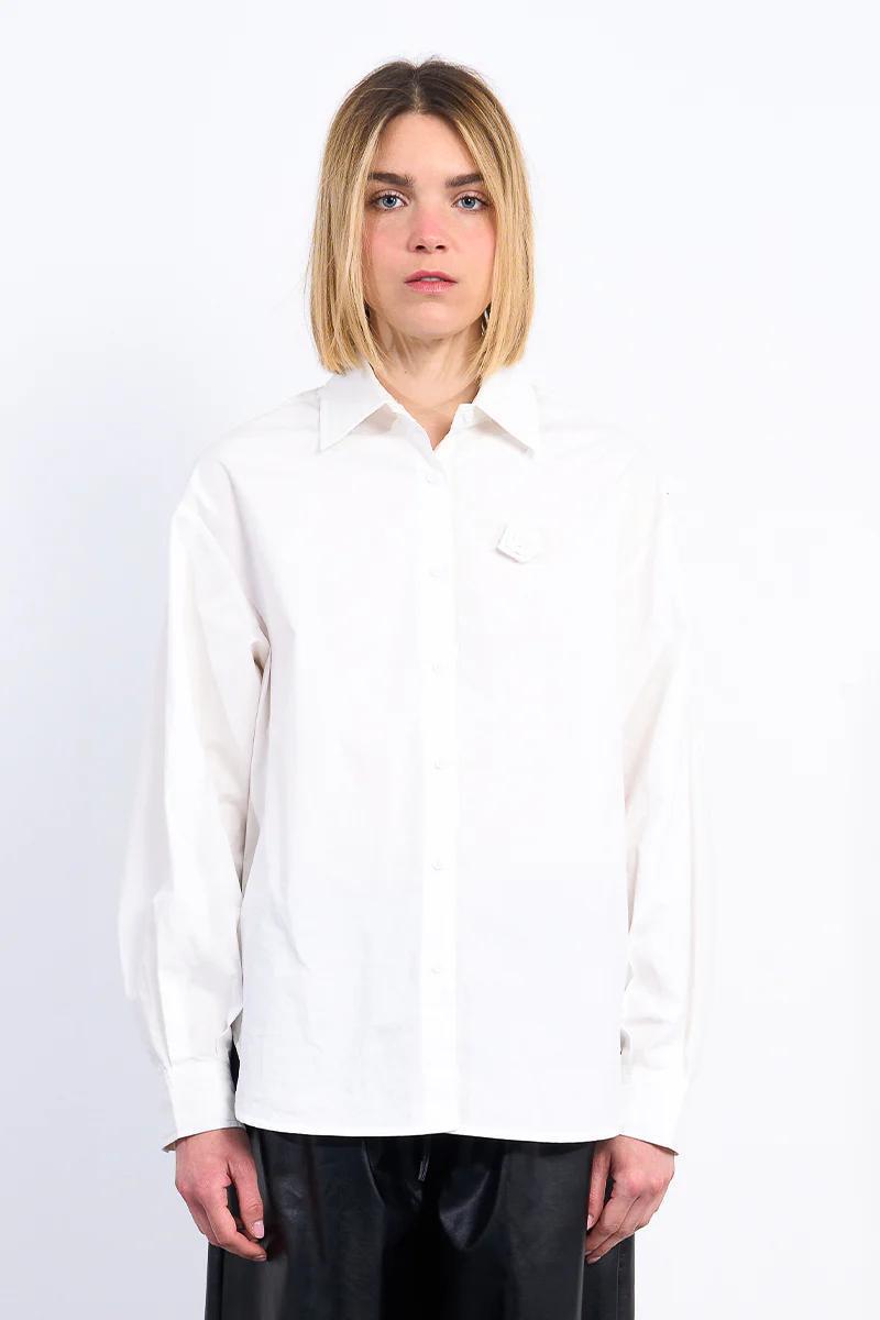 Rosette Poplin Top