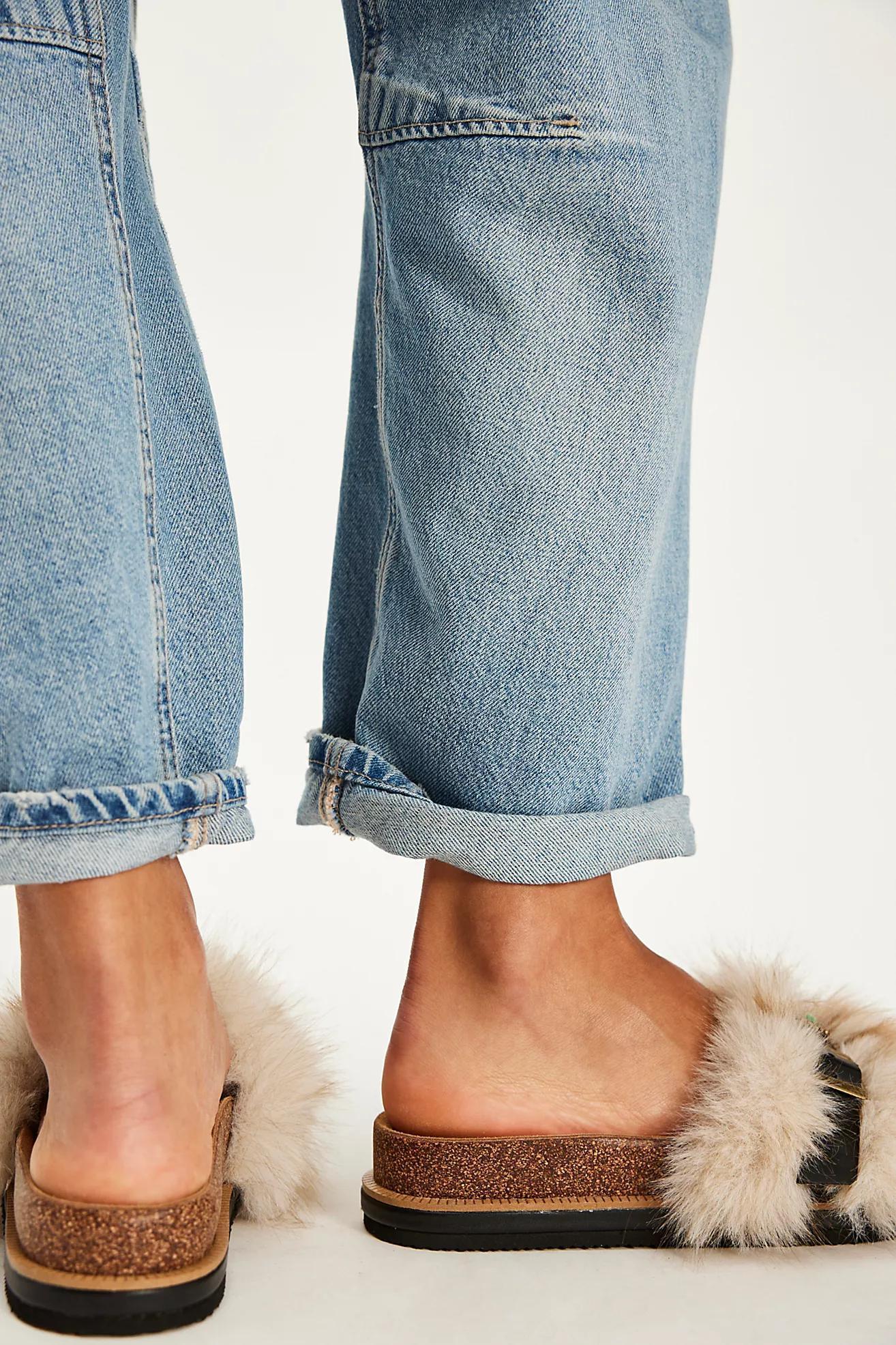 Frankie Fur Slide- Oatmeal