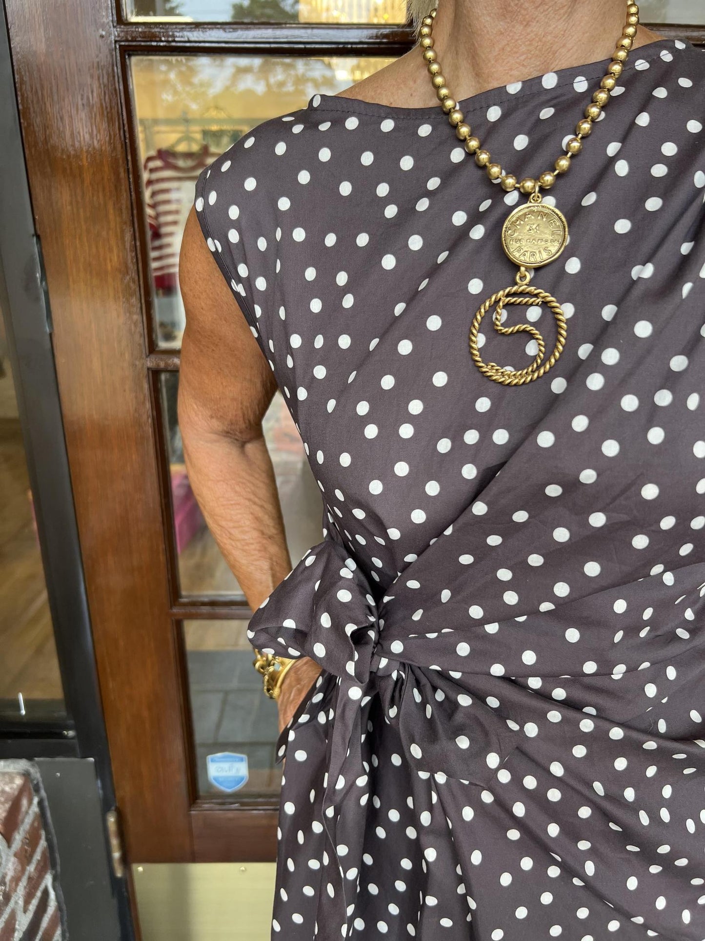 One Size Bow Dress- Chocolate