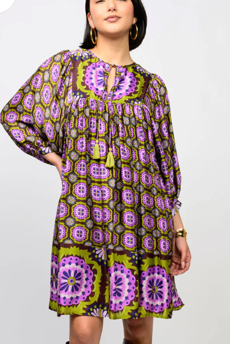 Medallion Border Dress