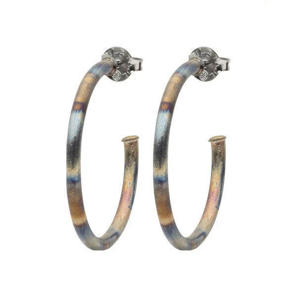 Sheila Fajl- Small Everybody's Favorite Hoops- Gun Metal Antique