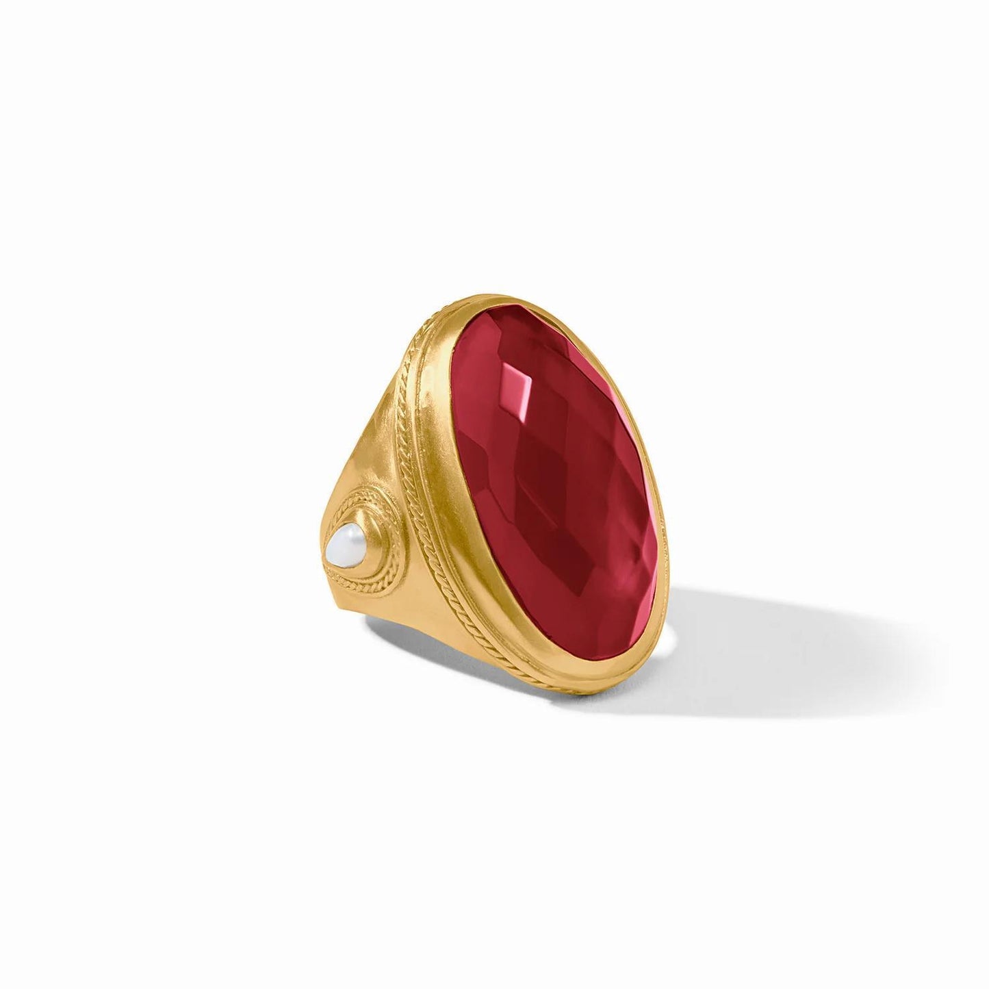 Cannes Statement Ring- Iridescent Ruby Red