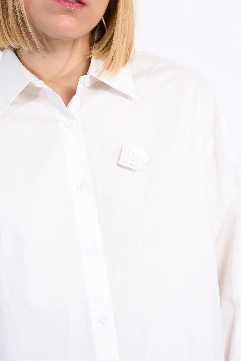 Rosette Poplin Top