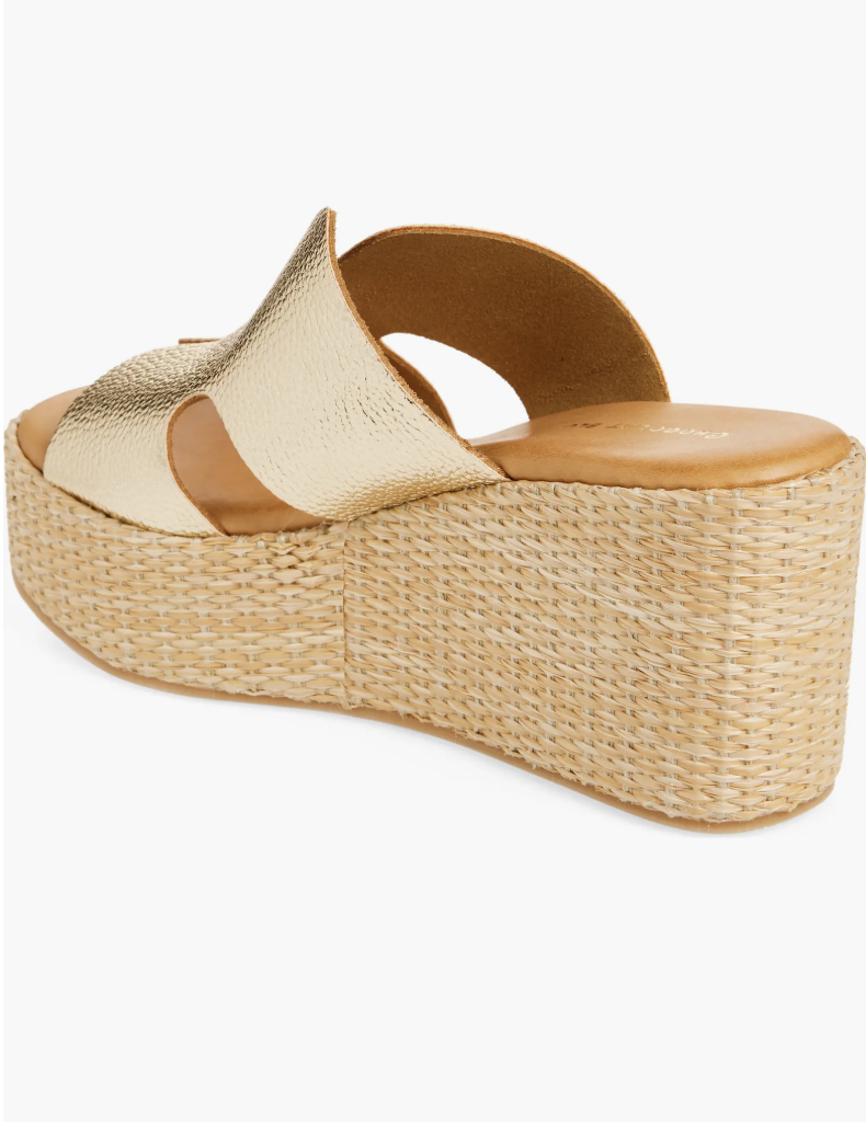 Jamie Platform- Gold Leather