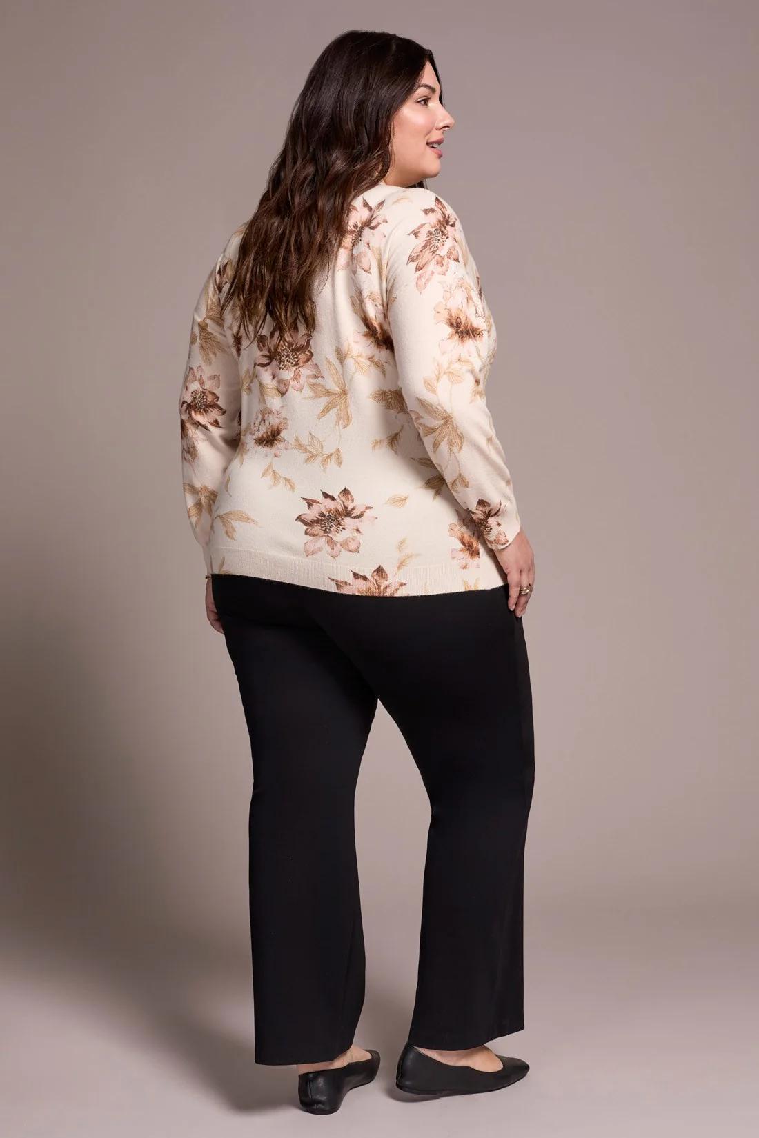 Printed Funnel Neck Sweater