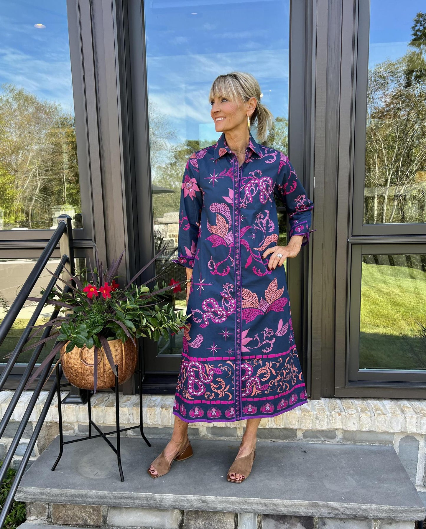 Eliza Dress- Midnight Mosaic