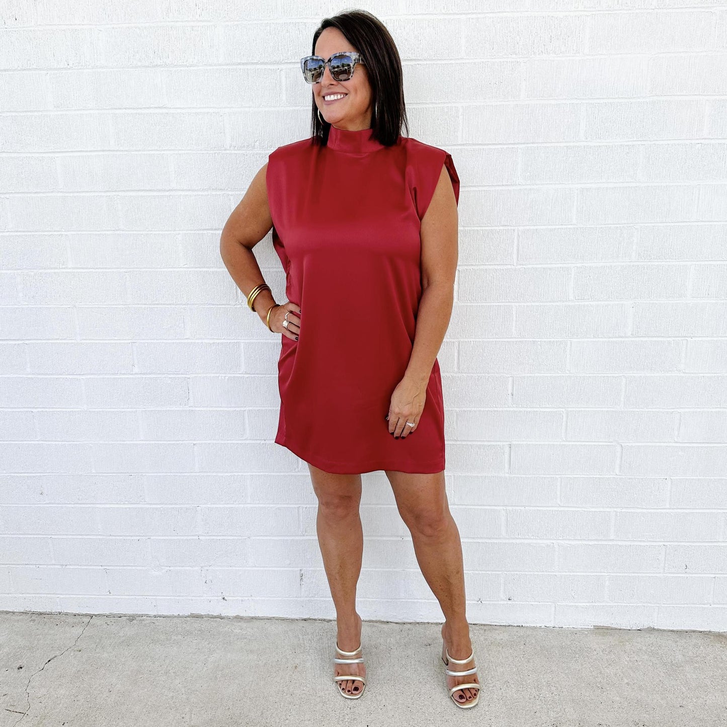 Red Column Dress