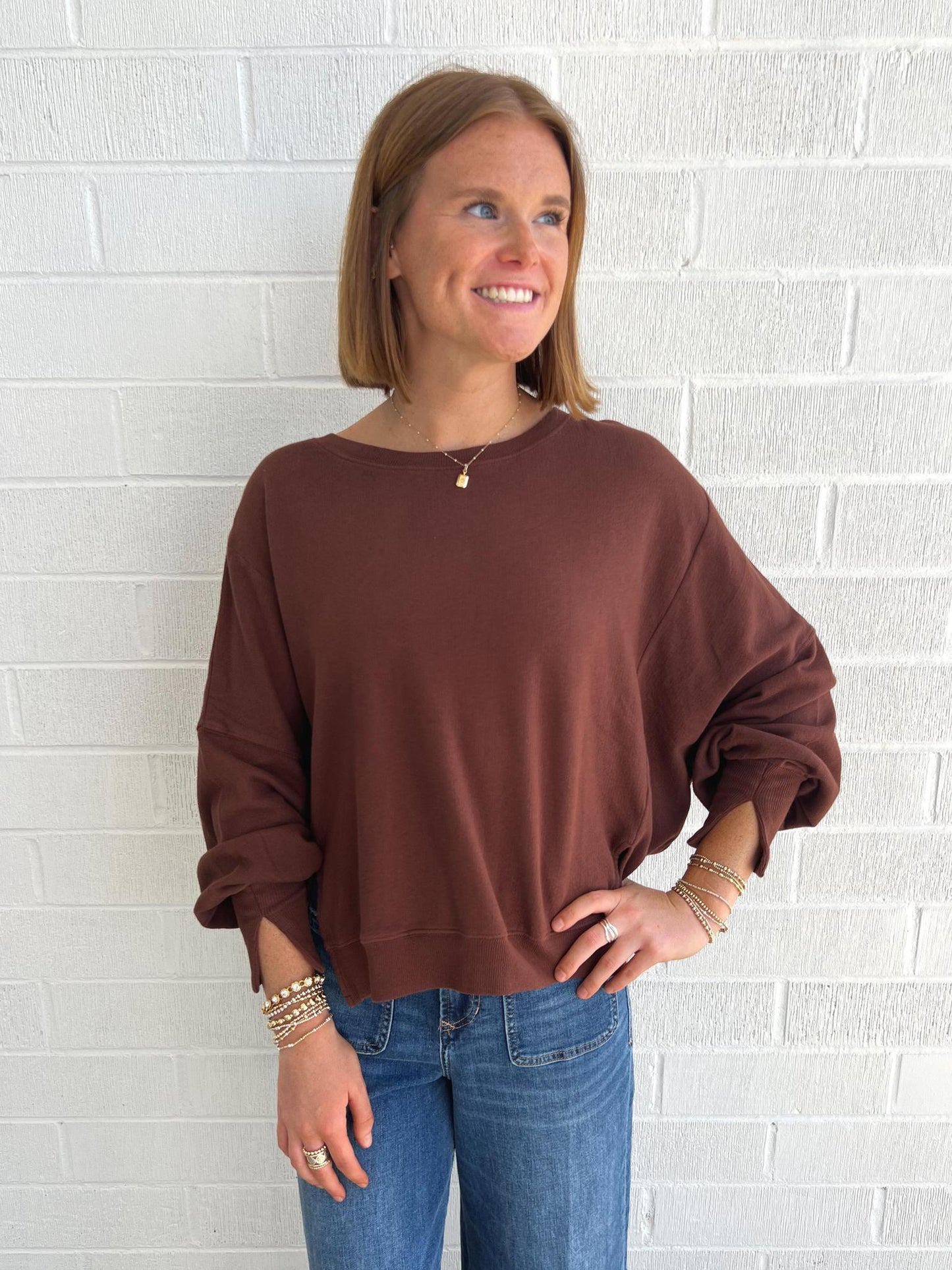 Dear John Trenton Sweatshirt- Cappuccino