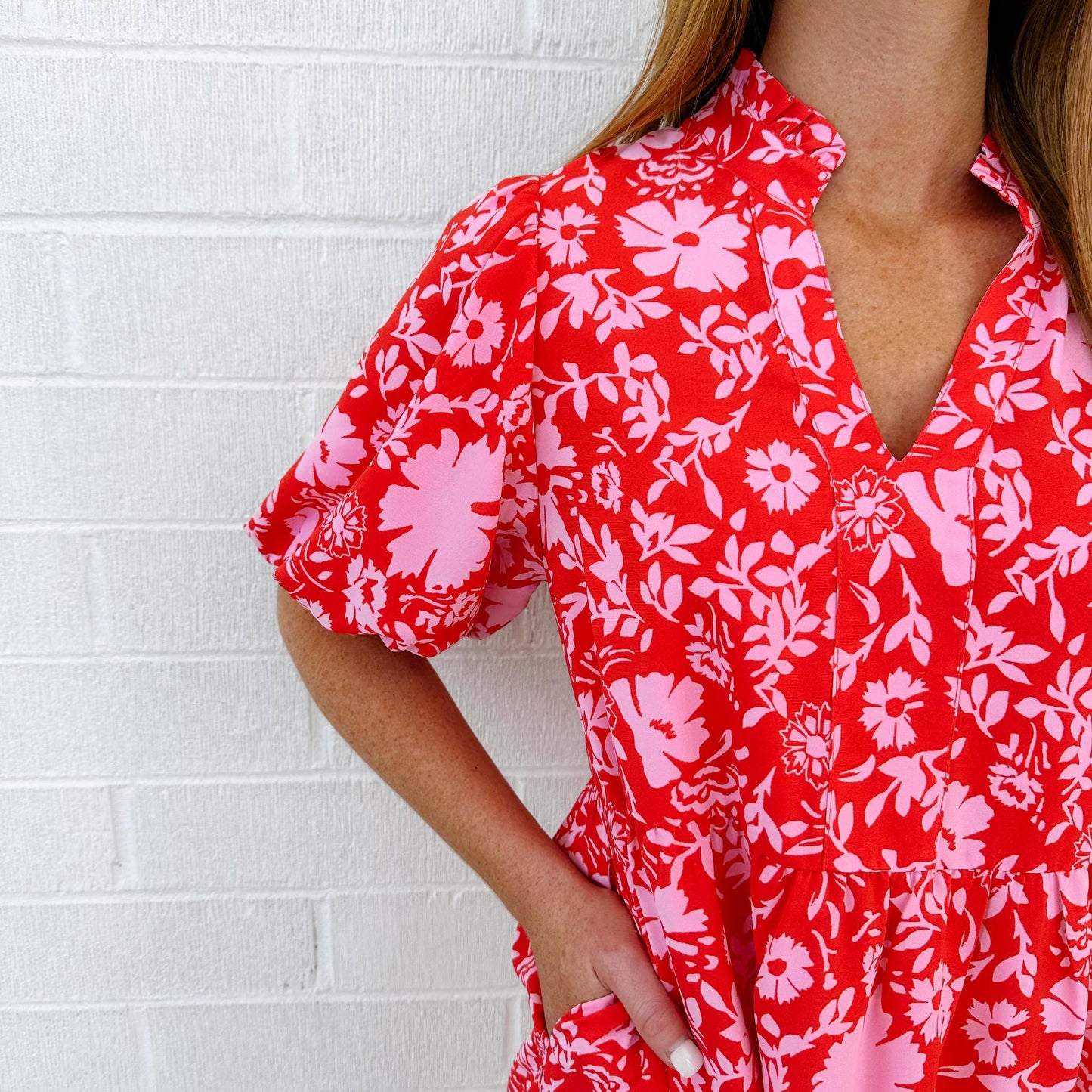 Floral Puff Dress