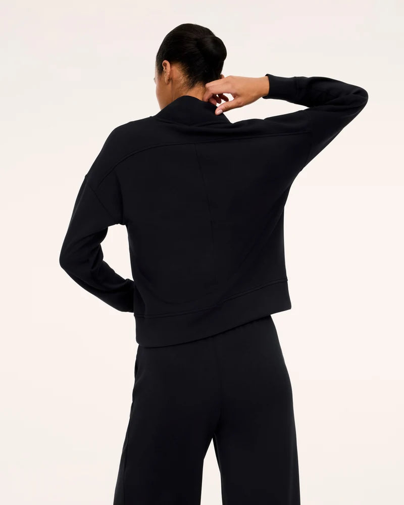 Spanx V-Neck Long Slv-Black