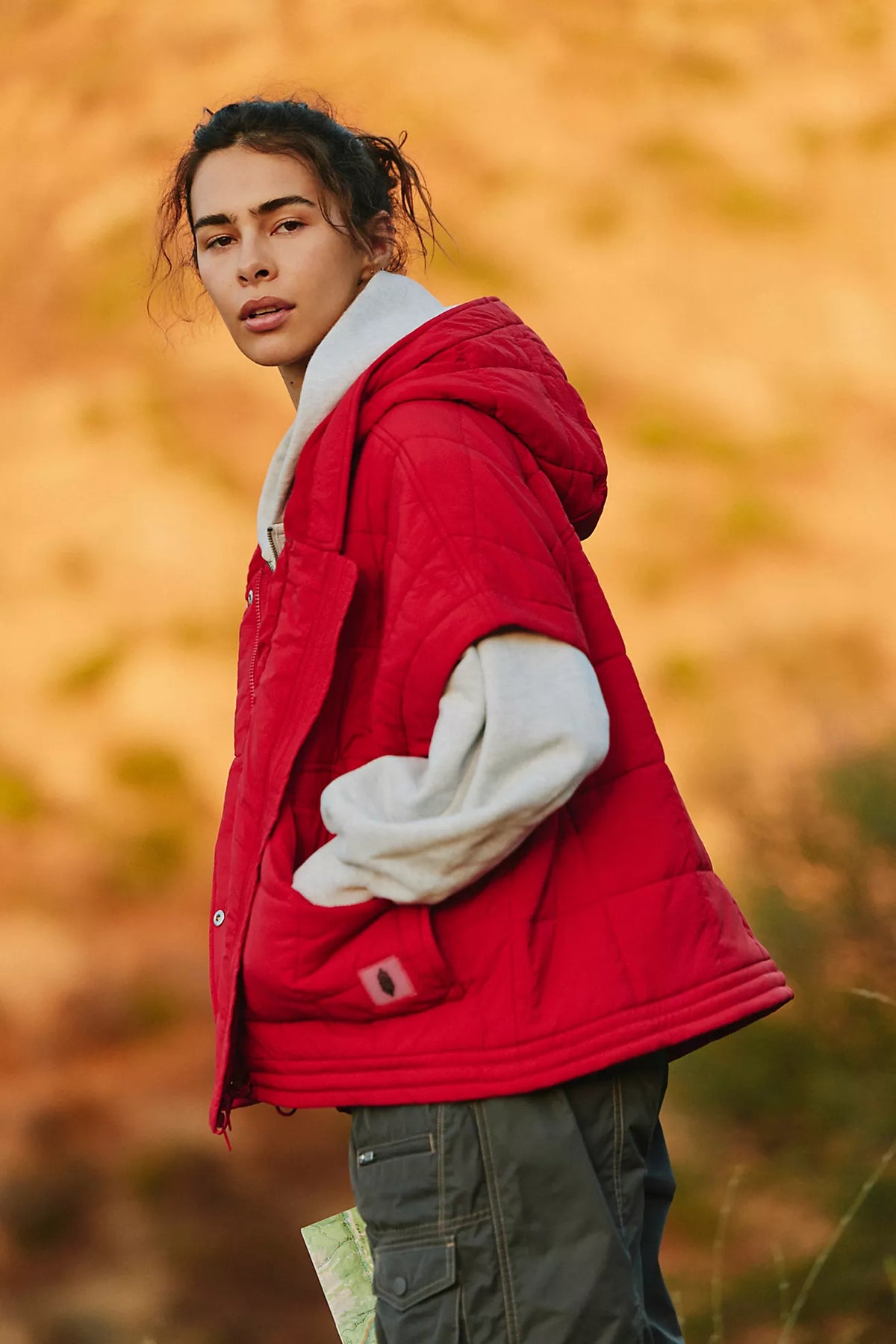 Happy Trails Poncho-Apple