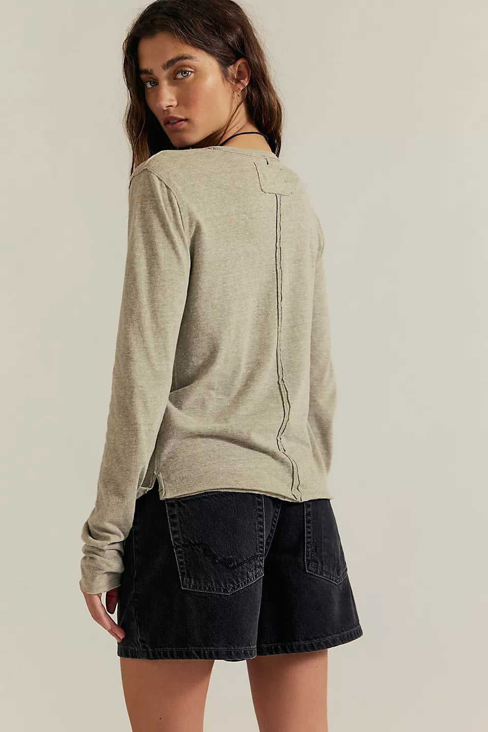 Free People Nova Tee Longsleeve- Caiman