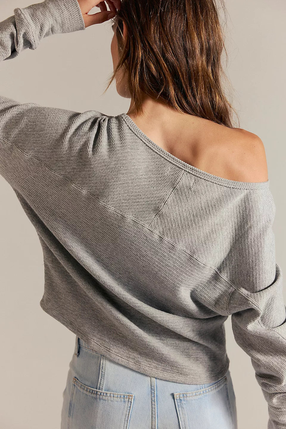 Free People Jess Longsleeve Tee- Grey