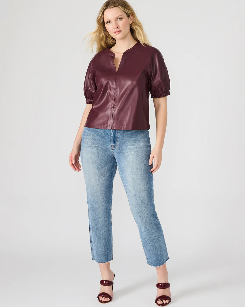 Steve Madden Roxanne Top- Wine