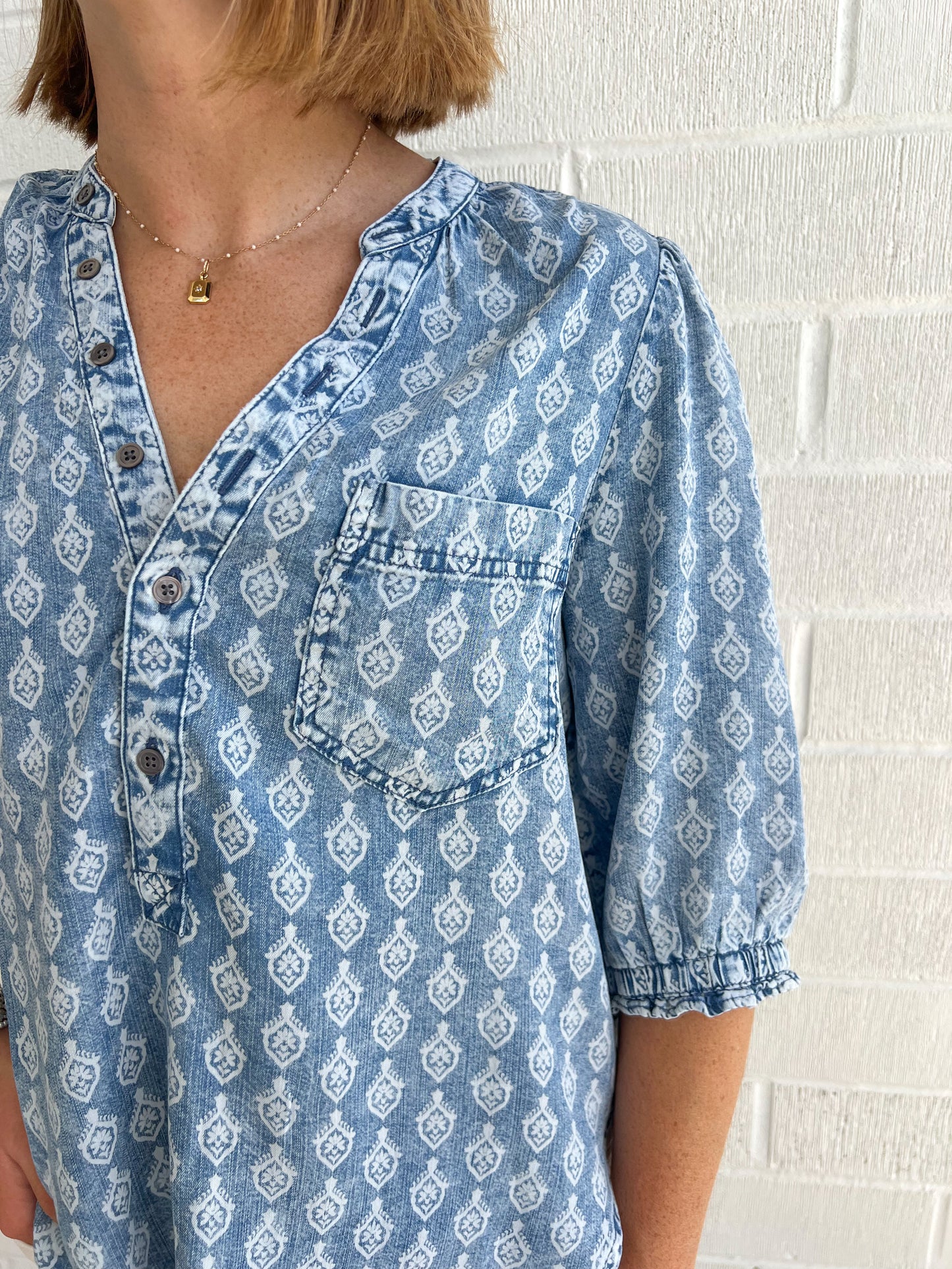 Dear John Sidney Blouse- Tulip Crest
