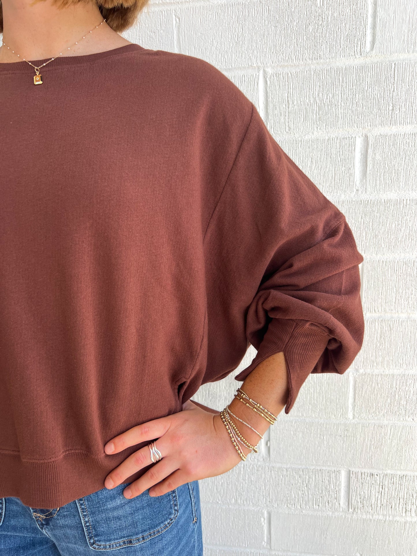 Dear John Trenton Sweatshirt- Cappuccino