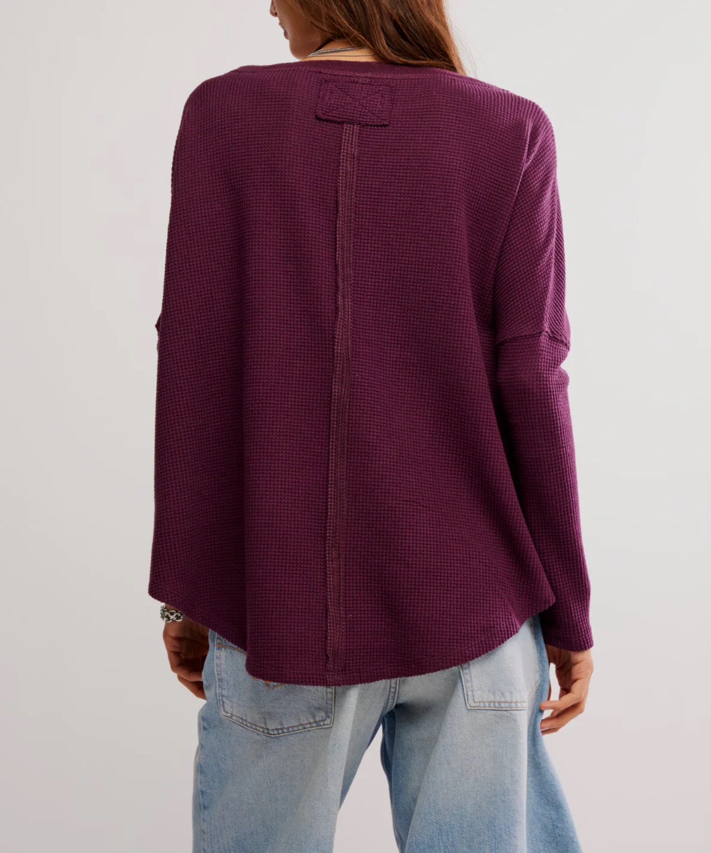 Free People Latte Blues Thermal- Choc Grape