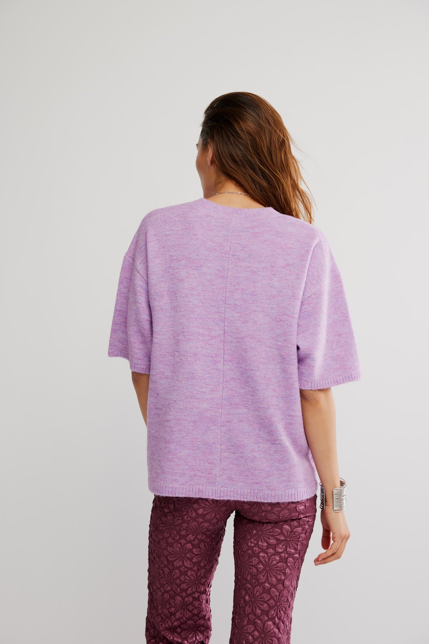 Free People Margot Sweater Tee- Lilac