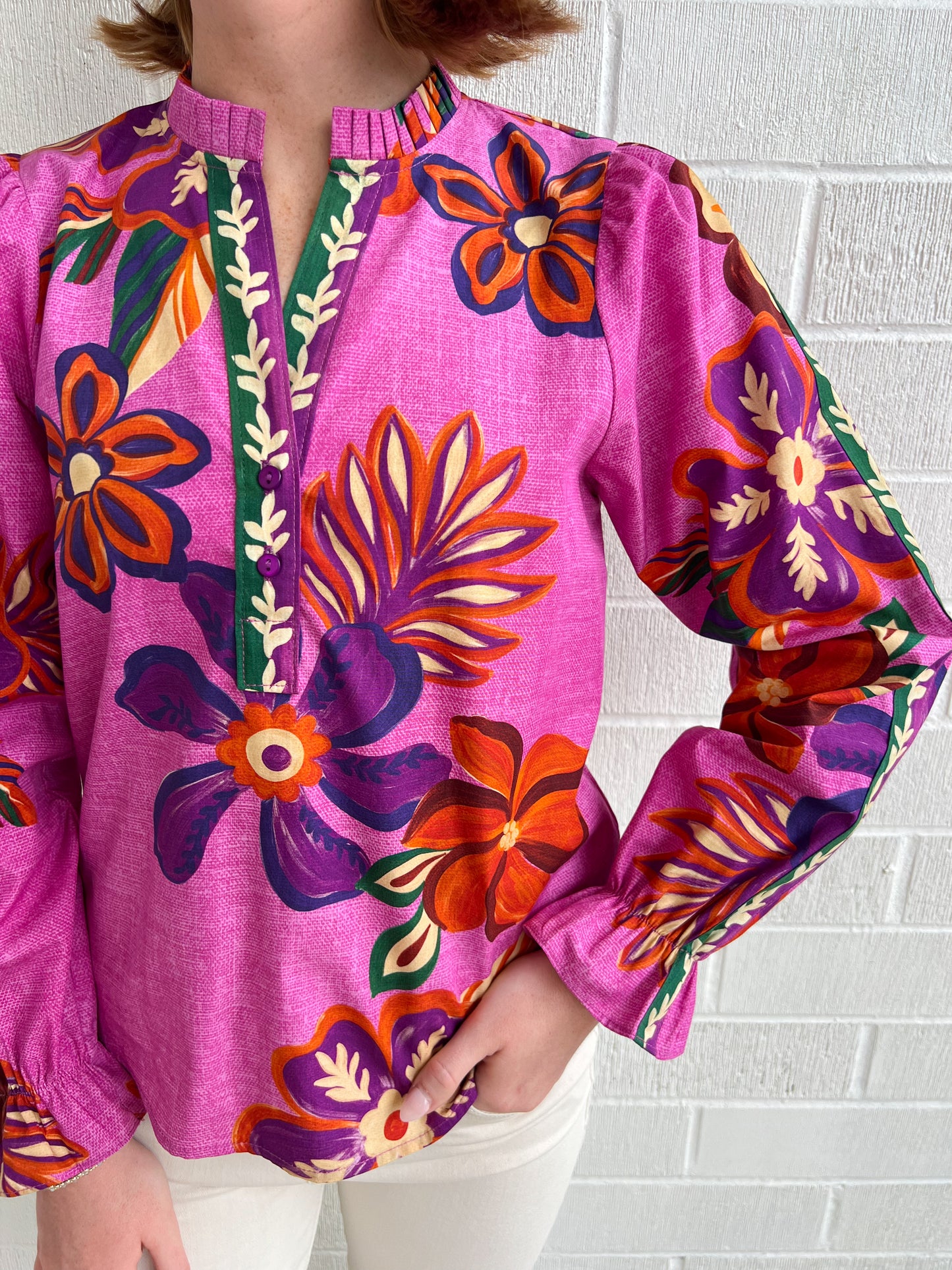 Ashley Top- Mauve Blossom