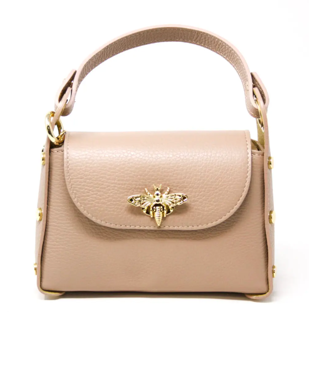 Leather Butterfly Mini Bag- Rose